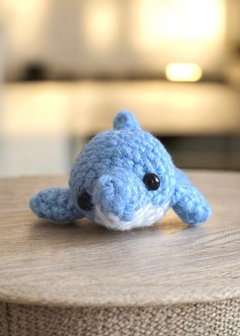 Amigurumi Yunus Oyuncak, anahtarlık veya charm - Görsel 7