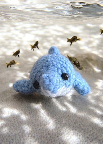 Amigurumi Yunus Oyuncak, anahtarlık veya charm - Görsel 4