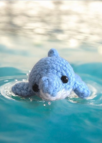 Amigurumi Yunus Oyuncak, anahtarlık veya charm - Görsel 2