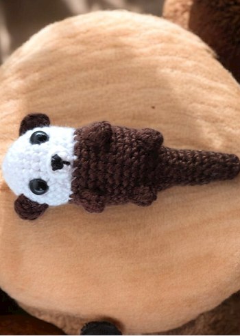 Amigurumi Su Samuru anahtarlık, charm veya oyuncak - Görsel 3