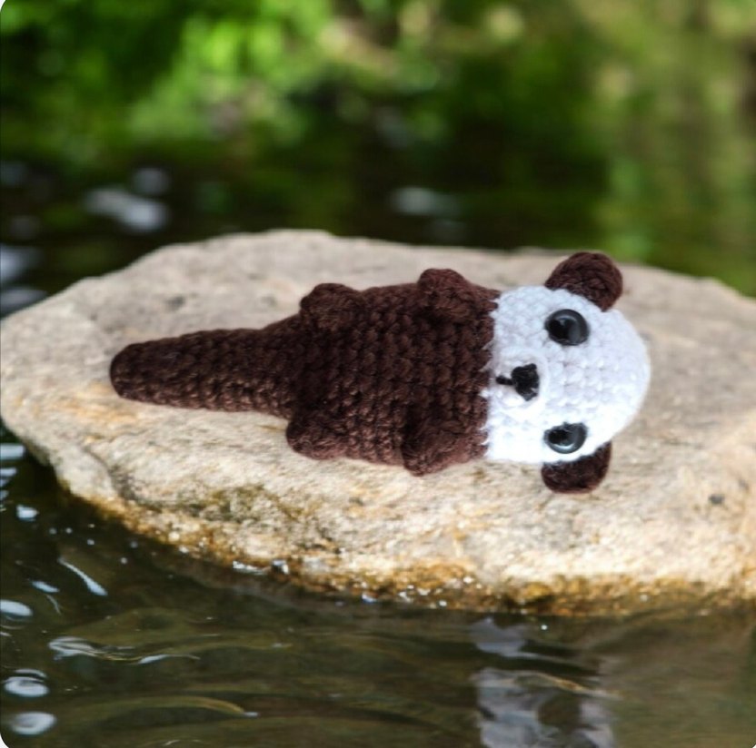 Amigurumi Su Samuru anahtarlık, charm veya oyuncak - Görsel 5