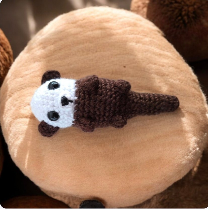 Amigurumi Su Samuru anahtarlık, charm veya oyuncak - Görsel 3