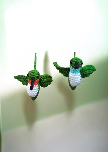 amigurumi sinekkuşu anahtarlık / charm - Görsel 2