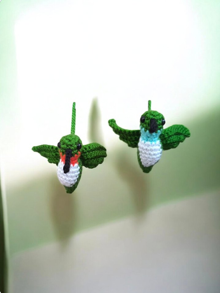 amigurumi sinekkuşu anahtarlık / charm - Görsel 2