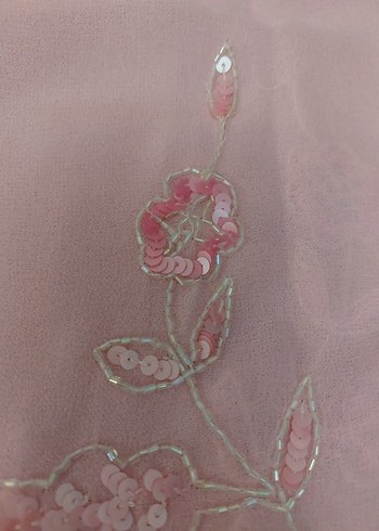 Pembe İpek Görünümlü Bohem Şal - Görsel 2