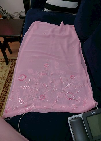 Pembe İpek Görünümlü Bohem Şal - Görsel 8