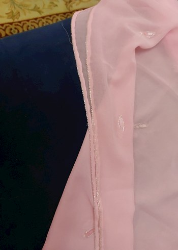 Pembe İpek Görünümlü Bohem Şal - Görsel 5