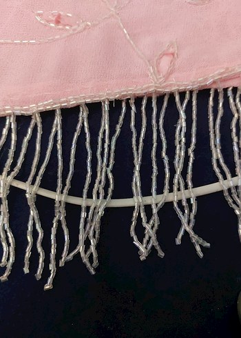 Pembe İpek Görünümlü Bohem Şal - Görsel 7