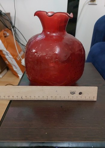 Nar görünümlü cam vazo - Görsel 2