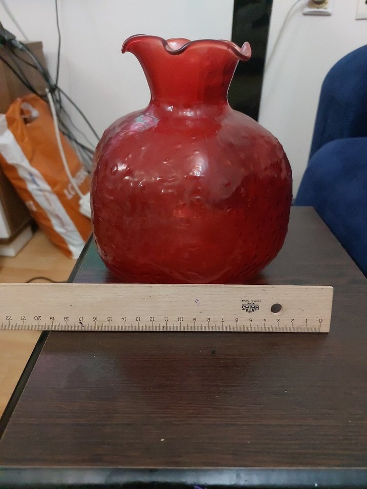 Nar görünümlü cam vazo - Görsel 2