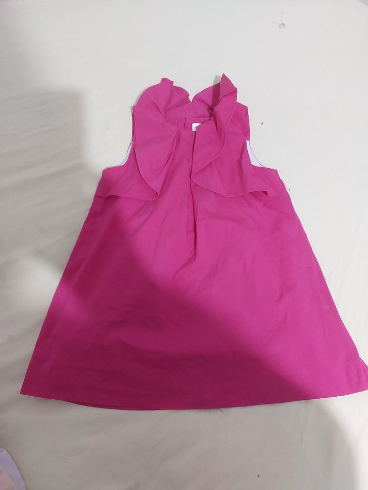 Pembe Askısız Fırfırlı Kız Elbisesi - Görsel 5