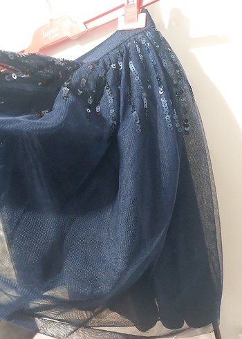 Lacivert Pilili Genç Kız Etek - Görsel 4