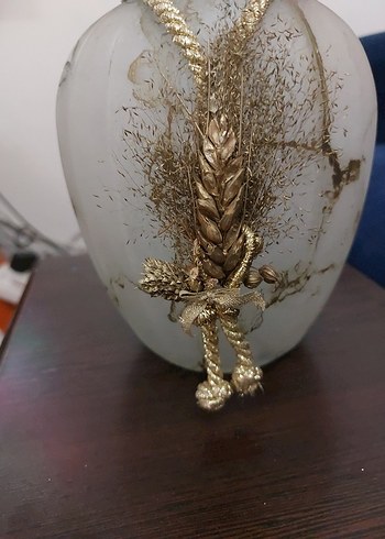 Parlak Altın Dekoratif Vazo - Görsel 3