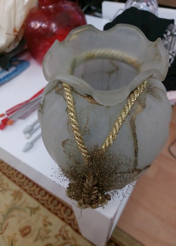 Parlak Altın Dekoratif Vazo - Görsel 8