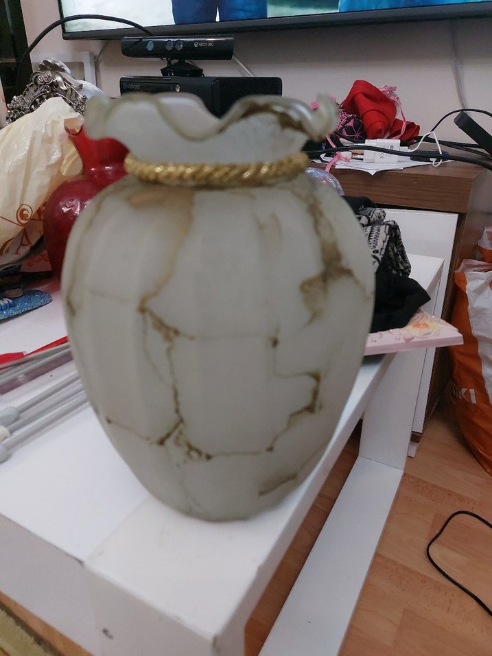 Parlak Altın Dekoratif Vazo - Görsel 5