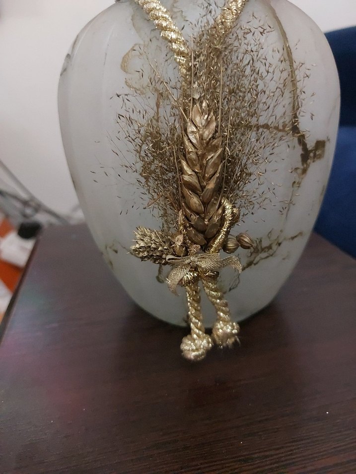 Parlak Altın Dekoratif Vazo - Görsel 3