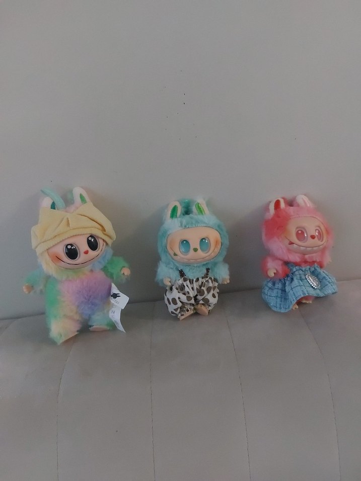 Pastel Renkli Sevimli Peluş Oyuncaklarpop mart themonstees - Görsel 2