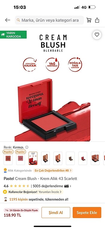  Beden Pastel Cream blush krem allık