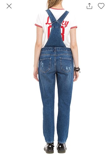 Lcw Kadın jean pantolon salopet - Görsel 2