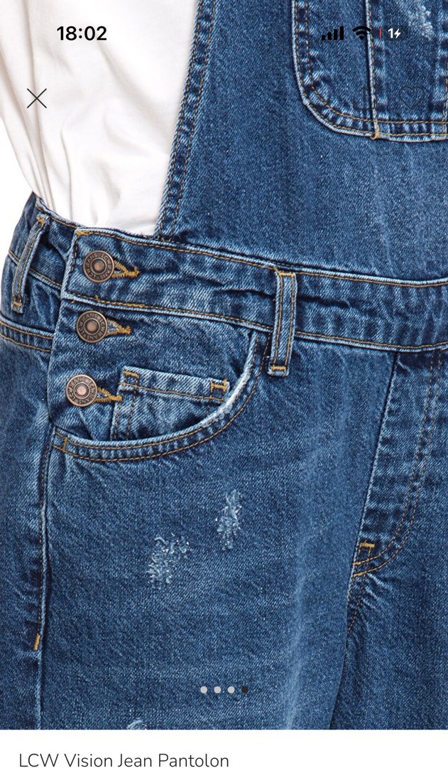 Lcw Kadın jean pantolon salopet - Görsel 3