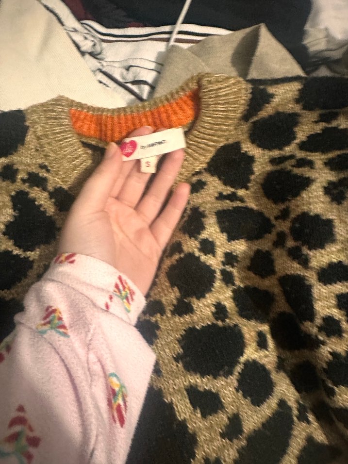 Koton Kahverengi Leopar Desenli Triko Kazak - Görsel 2