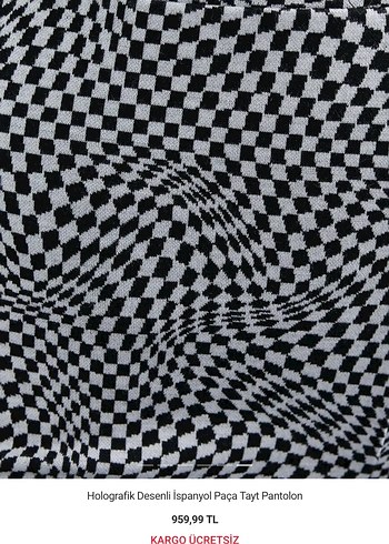 Koton Holografik Desenli İspanyol Paça Tayt Pantolon - Görsel 4