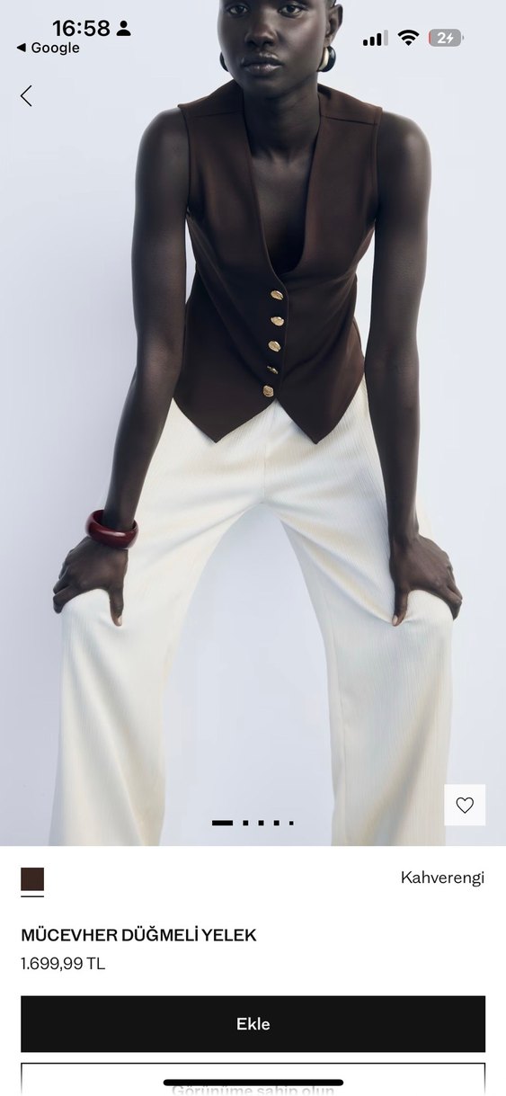 Mango mücevher düğmeli yelek - Görsel 4