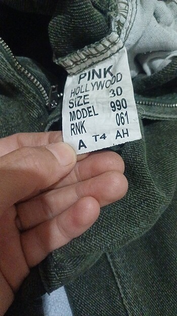 30 Beden Bayan beli lastikli yesil kot pantolon yumusak