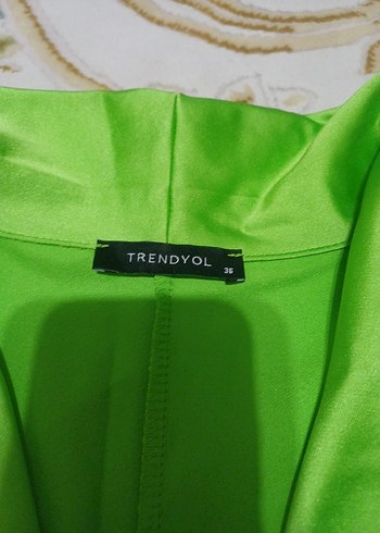 Uzun Kollu Yeşil Kadın Elbise - Görsel 7