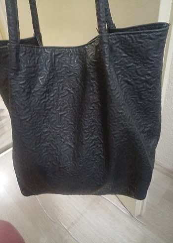 Lacivert Kadın Deri Minimalist Çanta - Görsel 7