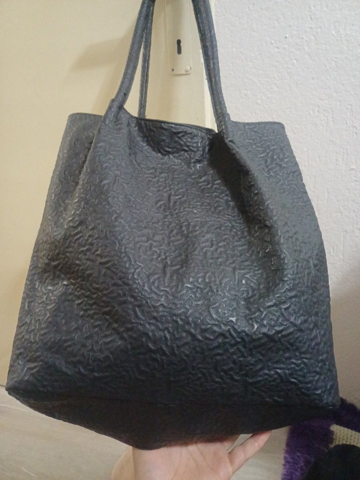 Lacivert Kadın Deri Minimalist Çanta - Görsel 3