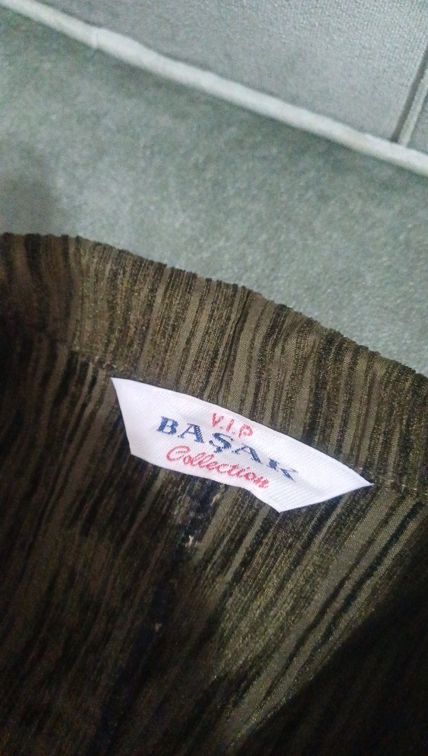 Düğmeli Kahverengi Keten Kadın Blazer - Görsel 3