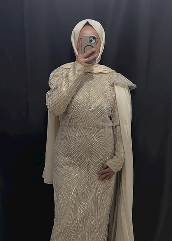 Satılık pelerinli abiye - Görsel 2