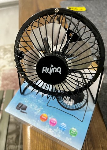 Flyinq Siyah Mini Masaüstü Fan - Görsel 2