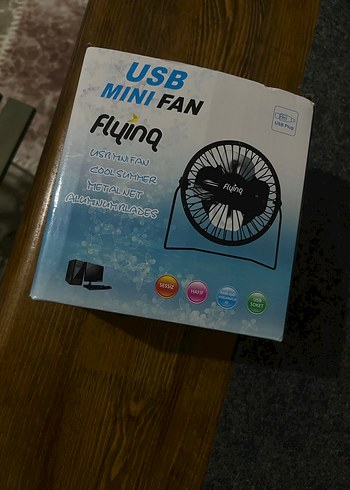 Flyinq Siyah Mini Masaüstü Fan - Görsel 3
