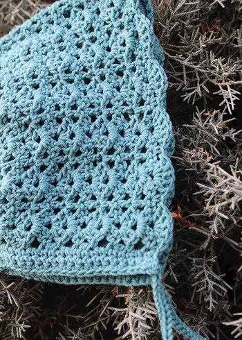 Turkuaz Örgü Bohem çocuk Bere - Görsel 2