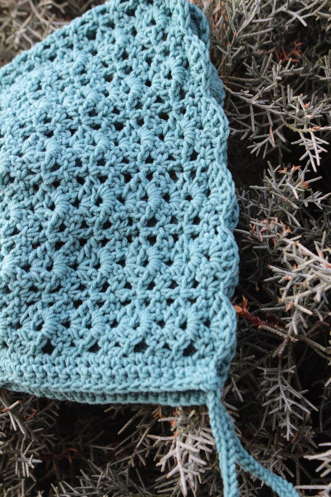 Turkuaz Örgü Bohem çocuk Bere - Görsel 2