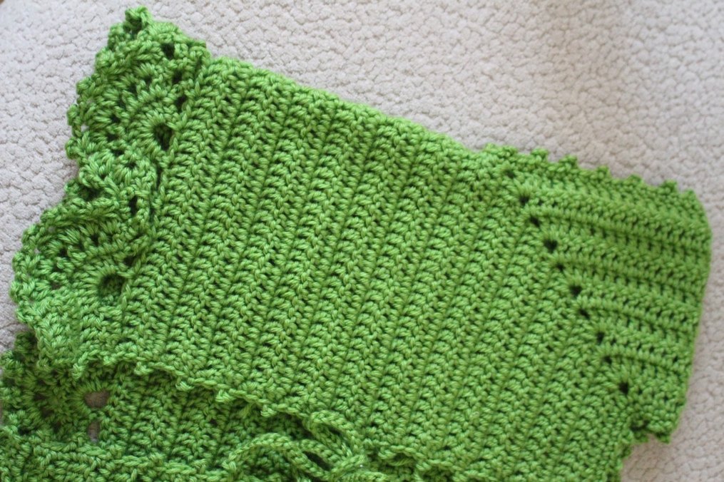 Kız Çocuk Dantel Detaylı Örgü Yeşil Yelek - Görsel 4