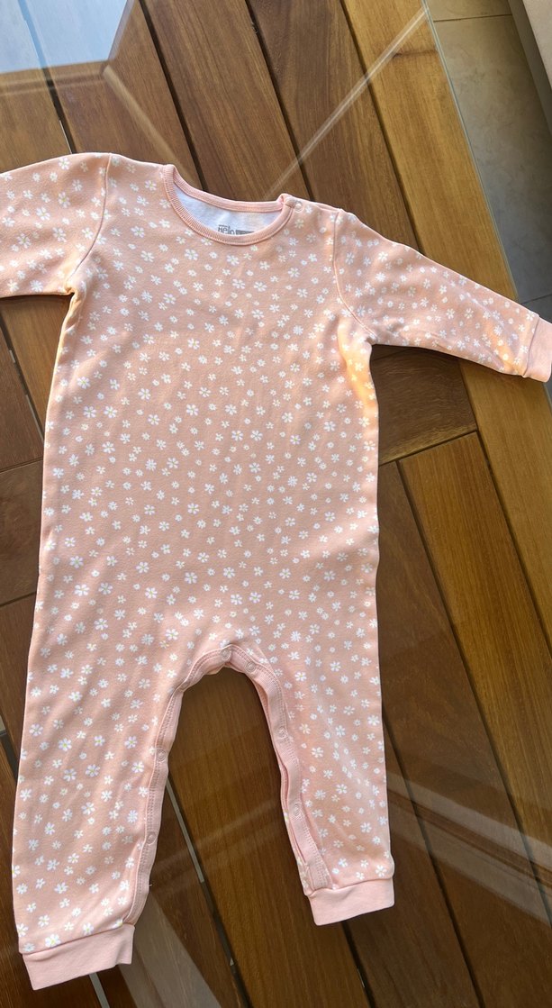 Pastel pudra pembe Bebek Kız Tulum - Görsel 2