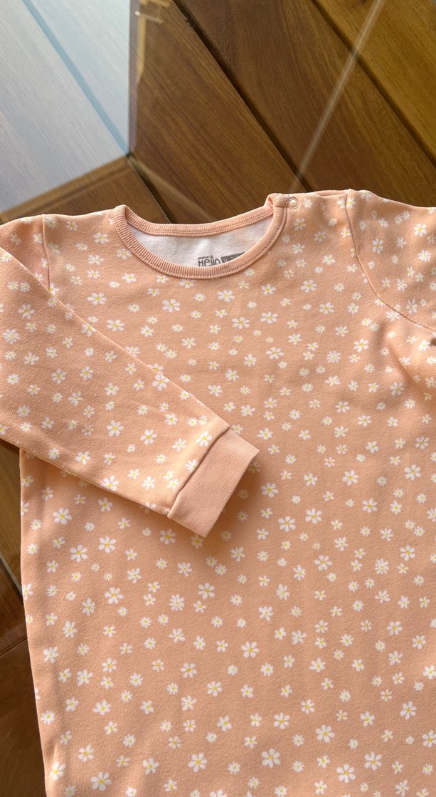 Pastel pudra pembe Bebek Kız Tulum - Görsel 3