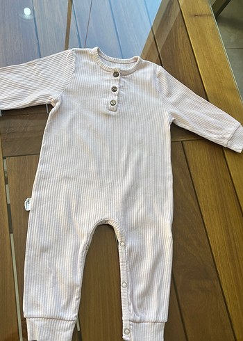 Düğmeli Beyaz Bebek Kız Tulum - Görsel 2