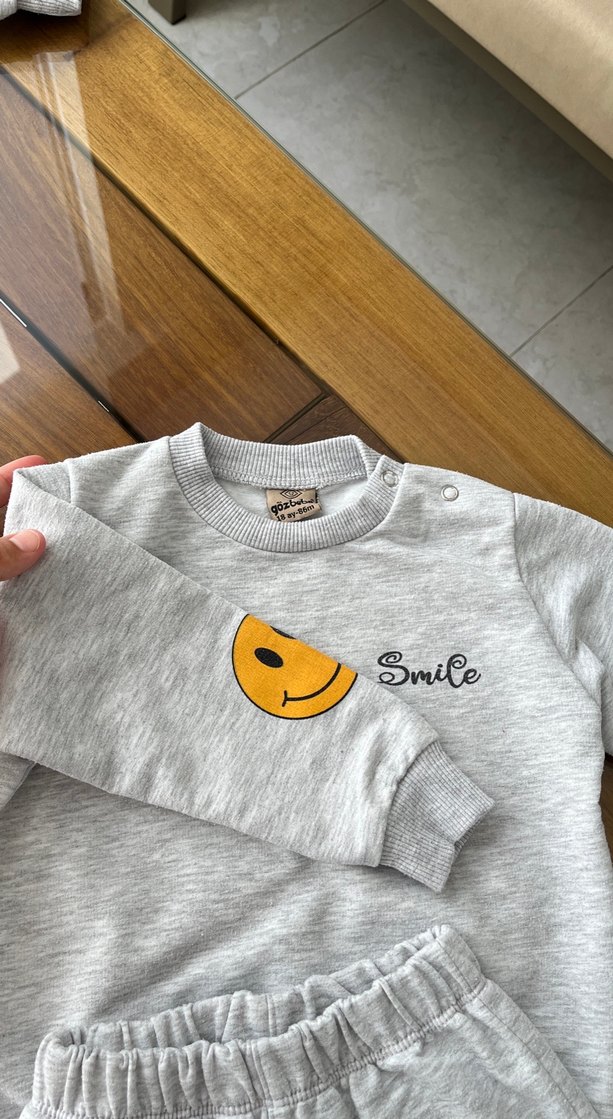 Gri Bebek Erkek Eşofman Takımı Snite - Görsel 3