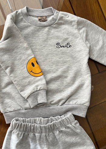 Gri Bebek Erkek Sweatshirt ve Eşofman Takımı - Görsel 5
