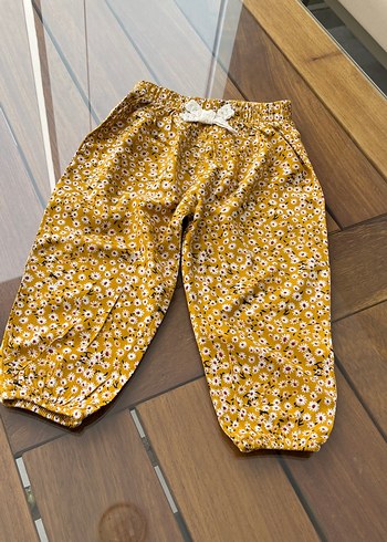 Sarı Çiçekli Bohem Kız Pantolonu - Görsel 2