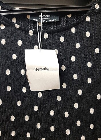 l Beden siyah Renk Bershka kadın kısa elbise 