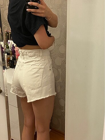 Bershka Bershka beyaz kot şort