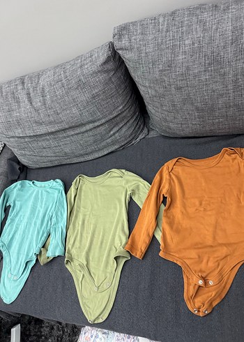 Renkli, Uzun Kollu, Pamuklu çıtlçıtlı bady beyaz bady - Görsel 3