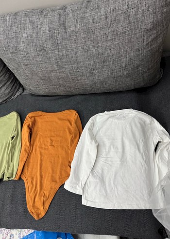 Renkli, Uzun Kollu, Pamuklu çıtlçıtlı bady beyaz bady - Görsel 6