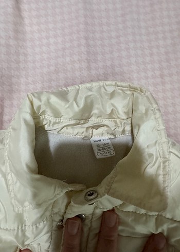 LC Waikiki Düğmeli Erkek Çocuk Beyaz Mont