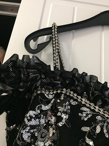 Taşlı abiye işlemeli abiye tül abiye dantel işlemeli abiye pullu - Görsel 4